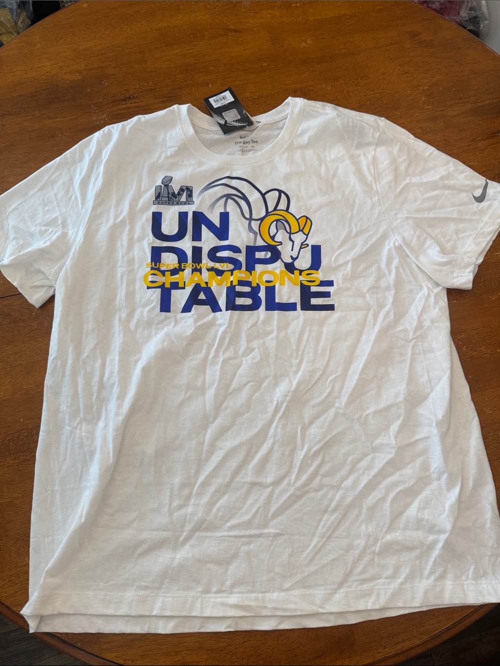 Nike White Short-Sleeve 'Unstoppable Champions' Rams Graphic Tee xxl
